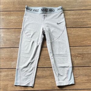 Nike Kids Light Gray Pro Leggings